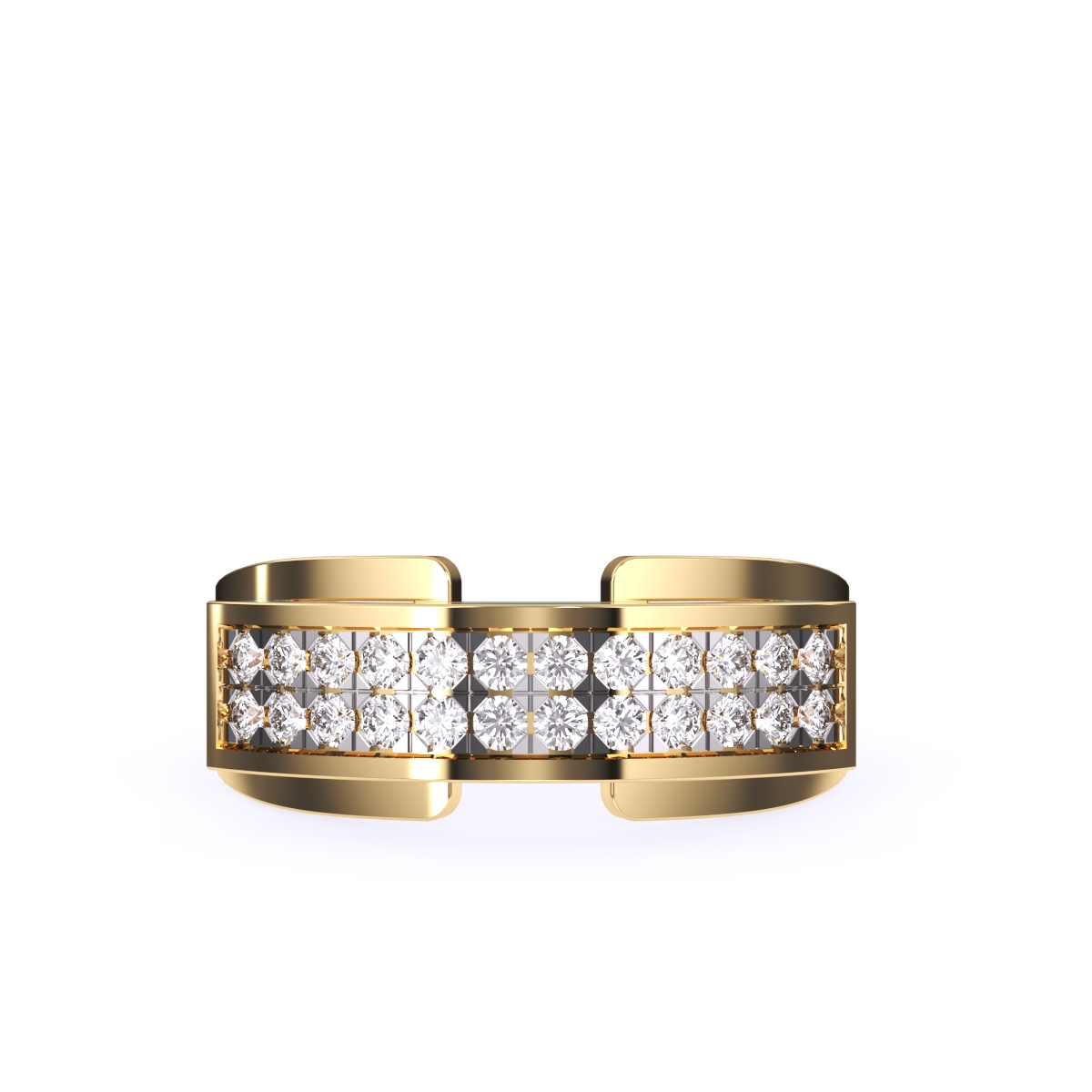 Impressive Round Lab Grown Band For Men
